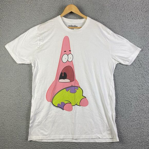 Patrick Surprised SpongeBob T-Shirt Size XXL Mans White *MARKS READ* - Picture 1 of 13
